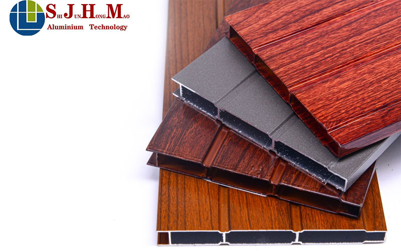 Custom Wood Grain Aluminum Profile For Kitchen Cabinet