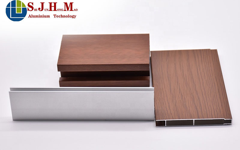 Hot Selling Wood Grain Aluminum Profile For Kitchen Cabinet